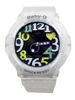 Casio Baby-G นาฬิกาผู้หญิง สายเรซิ่น Neon Illuminator BGA-131-7B4DR - White