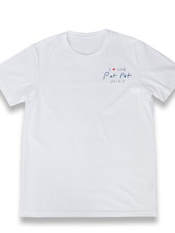 เสื้อยืด I Love PATPAT จากลายพระหัตถ์ (Upcycling T-shirt) - สีขาว