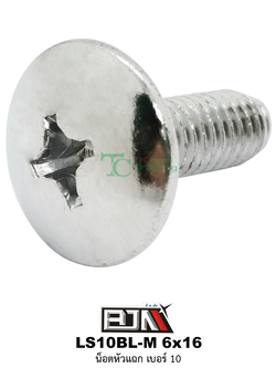 LS10BL-M 6x16 น็อตหัวแฉก เบอร์ 10 ( 1 ถุงมี 50 ตัว )