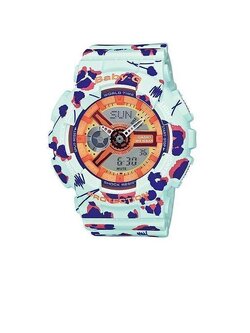 Casio Baby G นาฬิกาข้อมือหญิง สีฟ้าอ่อน สายเรซิ่น รุ่น BA-110FL-3ADR