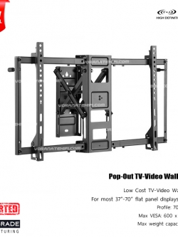 in-wall 3770 series ขาแขวนทีวี 37"-70" แบบ pop-out, Max VESA 600 x 400mm., Weight Capacity 50 Kg.,สำหรับงานติดตั้งแบบ "ฝังจอภาพลงในเฟอร์นิเจอร์บิวท์อิน"