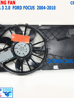 พัดลม มาสด้า3 2004 - 2010 เครื่อง 2.0 ฟอร์ด โฟกัส 2005 - 2011 CF0117 Coolling Fan For mazda3 2.0 Ford Focus พัดลมพร้อมโครง ครบชุด วอลโว่ Volvo C30 S40 V50