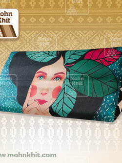 หมอนสามเหลี่ยม15ช่องไหมอินเดีย 52cmx 80 cmx32cm //woman of the flora Tri-angle Cotton kapok 100%Traditional Floor Cushions.