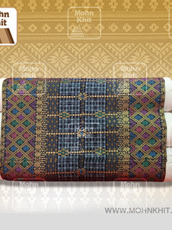 หมอนสามเหลี่ยม 10 ช่องดีไซค์ใส้ 6ลูก 50x76x35Cm Tri-angle kapok 100%Traditional Floor Cushions 10 holes with 1part of mattress.