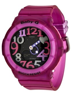 Casio Baby-G นาฬิกาผู้หญิง สายเรซิ่น Neon Illuminator POP COLOR รุ่น BGA-131-4B4DR (Pink)