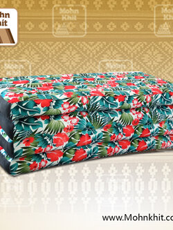 ที่นอนขิด 4 พับใหญ่ลายฮาวาย 110x180x8Cm//Thai Folding mattresses Our traditional Thai Mattress is hand stuffed with natural kapok.