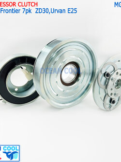 คลัชคอมแอร์ Nissan Frontier เครื่อง ZD30 , Urvan E25 MGC0150 7PK หน้าคลัชคอมแอร์ นิสสัน บิ๊กเอ็ม ฟรอนเทีย 3.0,เออแวน ครัชคอมแอร์ บิ๊ก เอ็ม ฟรอนเทียร์