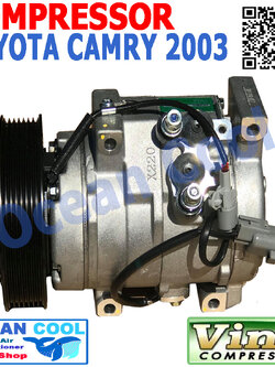 คอมเพรสเซอร์ แคมรี่ ACV30 ปี 2002 - 2006 COM0059 10S17C Compressor TOYOTA CAMRY ACV30 คอมแอร์รถยนต์ คอม แอร์ คอมแอร์ 2003 2004 2005 2546 2547 2548
