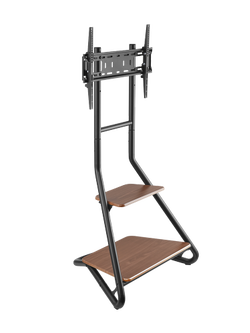 Bauhaus Style Corner TV Stand ขาตั้งทีวี 37"-75" แบบเข้ามุมสไตล์บาวเฮาส์ พร้อมชั้นไม้ 2 ชั้น, Max VESA 600x400mm., Weight Capacity 40 Kg.