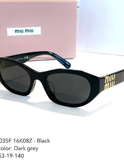 MIU MIU Sunglasses MU A03S 16K08Z - BLACK