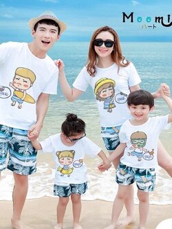 เสื้อครอบครัว เที่ยวทะเล เสื้อทีม พ่อแม่ลูก MMLSEA