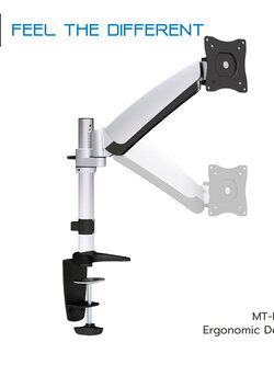 Metalnic MT-D300 ขาตั้งจอคอม ขายึดจอคอม แขนจับจอ Monitor แขนจับจอคอมขนาด 13-27 นิ้ว Max VESA 100x100mm., weight capacity 9 Kg.