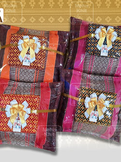 หมอนขิด หมอนอิง ชุดรับไหว้ ของชำร่วยผ้าถุง ผ้าขาวม้า//Khit pillow, wedding gift set, cloth bag,