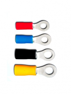 Terminal RVS 1.25-4 RED หางปลากลมหุ้ม (100 ตัว)