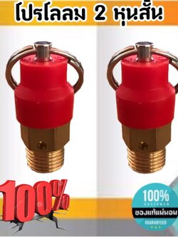 เซฟตี้วาล์ว โปโลลม ปั๊มลม เกลียวนอกNPT หุนสั้น Red Hat BV-2 ทองเหลือง #1023