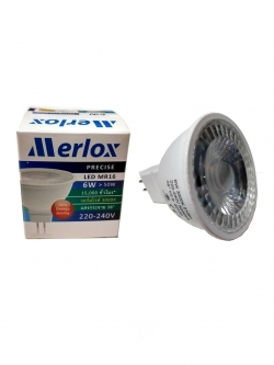 หลอด LED MR16 220-240V 6W 510LM 3000K GU5.3 MERLOX