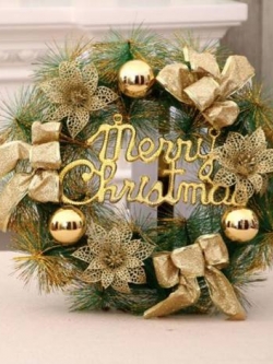 ช่อมะกอกสีเขียวประดับสีทอง