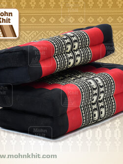 เบาะหมอนขิด 3 พับ,เบาะนั่งสมาธิพับได้ 54x76x12cm //Foldable Meditation Floor Seat 2 in 1 Set Meditation Pillow