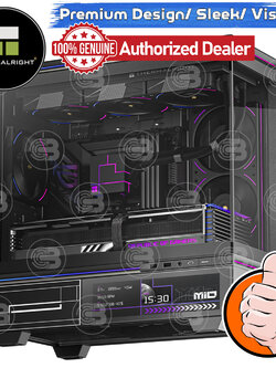 [CoolBlasterThai] Thermalright TL-M10 VISION Mid-Tower Temered Glass PC Case Black ประกัน 1 ปี