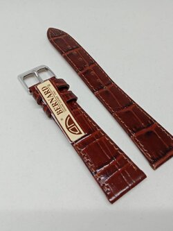 BERNARD สายนาฬิกาหนังวัวแท้ ขนาด 20,22 มม. สำหรับผู้หญิง-ผู้ชาย