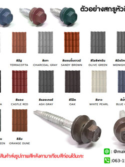 สกรูหลังคาเคลือบเซรามิก Ceramic metal roof