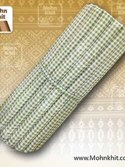 ที่นอนระนาดลายตารางเขียวขนาด 97x175 Cm Thai Roll Up Floor Beds Mattress Kapok100%