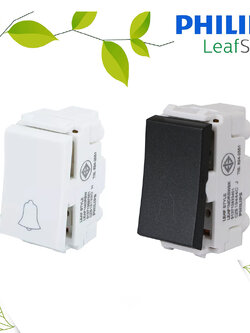 สวิตซ์กระดิ่ง ฟิลิปส์ รุ่น ลีฟ LeafStyle 1M size door bell switch PHILIPS