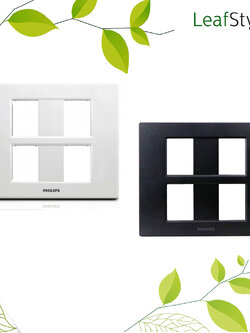 หน้ากาก ฝา 4 ช่อง ฟิลิปส์ รุ่นลีฟ LeafStyle 4M Cover PHILIPS