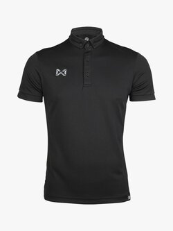 POLO SPORT WARRIX WA-PLA024 BUBBLE เสื้อโปโลสปอร์ต เสื้อคอกปก สีดำ