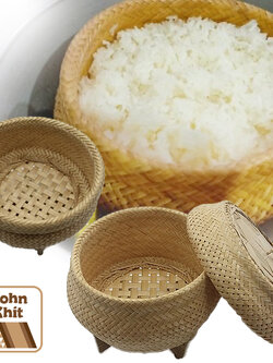 มวยซิ่ง7 นิ้ว หวด กระติบข้าวเหนียวพร้อมฝา หวดนึ่งข้าวเหนียวในหม้อไฟฟ้า ใช้นึ่งข้าวเหนียว