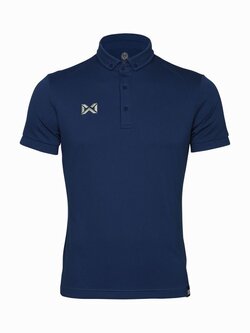 WARRIX ( วอริกซ์ ) WA-3324 BUBBLE POLO SPORT ลิขสิทธิ์แท้ 100% เสื้อโปโลสปอร์ต เสื้อคอกปก สีน้ำเงิน