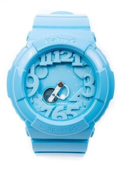 Casio Baby-G สุภาพสตรี Blue Neon Illuminator Digital Watch รุ่น BGA-130-2BDR (Blue)