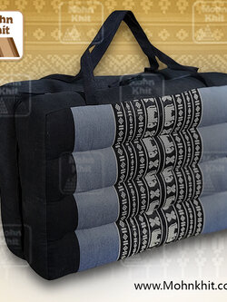 เบาะรองนั่ง เบาะรองนั่งพับเก็บได้ เบาะรองนั่งระนาดผ้าขิด สินค้า OTOP ขนาด 50x50x7Cm//Seat cushions Khit fabric.