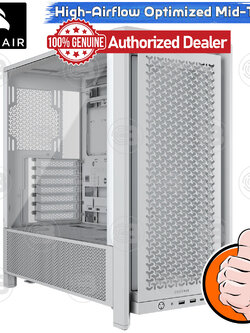 [CoolBlasterThai] CORSAIR FRAME 4000D AIRFLOW Mid-Tower PC Case - White ประกัน 2 ปี (CC-9011291-WW)
