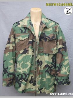 เสื้อทหาร M65 ลายพราง woodland Medium Long