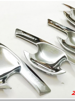 เบ้ามือเปิดประตูฟอร์ด FORD EVEREST เบ้ารองมือเปิด เบ้ากันรอย สีโครเมียม