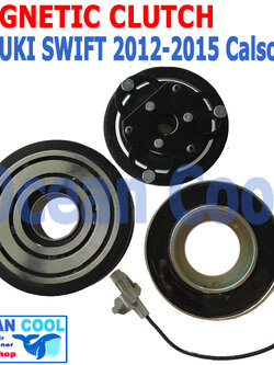 คลัชคอมแอร์ ซูซูกิ สวิฟ 2012 - 2015 MGC0047 Magnetic Clutch Suzuki Swift 2012 - 2015 1.2 (Calsonic) ชุดหน้าคลัชคอมแอร์ สำหรับคอม คาลโซนิค อะไหล่ แอร์ รถยนต์ ลูกปืนมู่เล่ NSK แท้