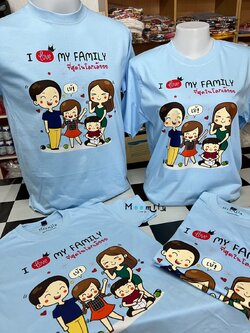 เสื้อครอบครัว (ขายเป็นตัว) เสื้อทีม เด็ก ถึง ไซส์ใหญ่ เสื้อรวมญาติ MMLFAMILYLOVE S ถึง 4XL 5xl