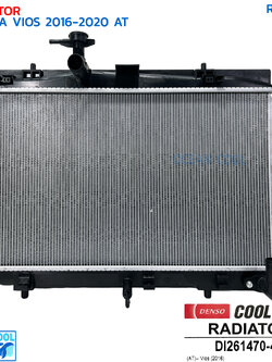 หม้อน้ำ วีออส 2016 - 2020 2NR เกียร์ออโต้ RD0063 DENSO COOL GEAR รหัส DI261470-4000 RADIATOR TOYOTA VIOS AUTO '16 - '20 เกียร์ V-VTI หนา16 มิล เดนโซ่ คูลเกียร์