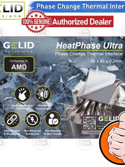 [CoolBlasterThai] GELID Heat Phase Ultra for AMD 40x40 mm. CPU (Phase change thermal interface)