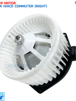 โบลเวอร์ โตโยต้า ไฮเอช คอมมิวเตอร์ ตู้หลัง ตัวใหญ่ ฝั่งขวา BW0124 BLOWER MOTOR TOYOTA HIACE COMMUTER (RIGHT) มอเตอร์พัดลมแอร์ โบเวอร์ ฝั่งคนขับ