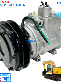คอมเพรสเซอร์ โคมัตสุ PC200-6 com0176 COMPRESSOR KOMATSU PC120 PC200-6 คอมแอร์ คอมแอร์รถยนต์ สินค้าของใหม่100%