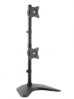 LDT08-T02V ขาตั้งจอคอม หมุนแนวตั้ง-แนวนอน สำหรับจอขนาด 13"-27" x2 จอ [บน-ล่าง]