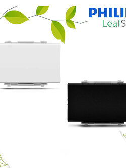 สวิตช์ไฟทางเดียว 3 ช่อง รุ่นลีฟ LeafStyle 3M size 1 way switch PHILIPS
