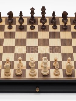 ชุดหมากรุกสากลไม้(ตัวไม้/ลิ้นชัก)