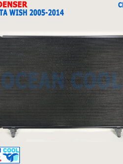 แผงแอร์ โตโยต้า วิช รุ่น 1-2 2005 - 2014 CD0138 CONDENSER FOR TOYOTA WISH 2005 -2014 Wish รังผึ้งแอร์ คอยล์ร้อน อะไหล่ แอร์ รถยนต์