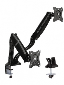 LDT09-C02 series ขาตั้งจอคอม ขายึดจอคอม 2 จอแบบ "Gas Spring structure" สำหรับจอขนาด 13-27 นิ้ว