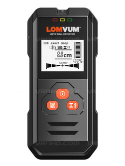 LOMVUM LW10 เครื่องสแกนพื้นผิวใต้ผนัง สำหรับตรวจหาวัตถุ และความลึกของวัตถุประเภท เหล็ก ไม้ และสายไฟ แบบมีเสียงเตือน!!!