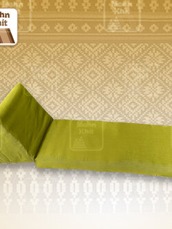 หมอนสามเหลี่ยม 15 ช่องติดเบาะ 3พับสีพื้น+ปลอกซิปเต็มใบ // 50x179x36 cm Tri-angle Khit kapok100%Traditional Floor Cushions 15 holes with 3 part of mattress.