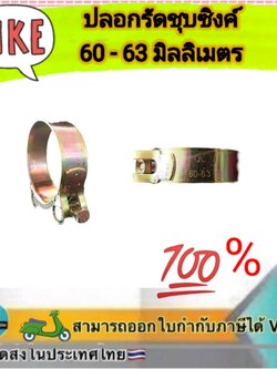 เข็มขัดรัดท่อชุบซิงค์ ปลอกรัดชุบซิงค์ 60-63 มม. สายรัดท่อ กิ๊บรัดท่อ ปลอกรัดท่อ อย่างดี แข็งแรงทนทาน รัดได้เยอะ ปรับระดับได้ ราคา/ชิ้น#6063